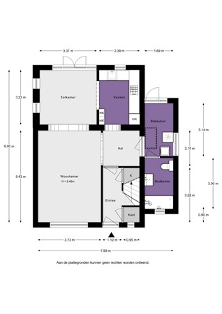 Floorplan - Bergenstraat 13, 3267 LA Goudswaard